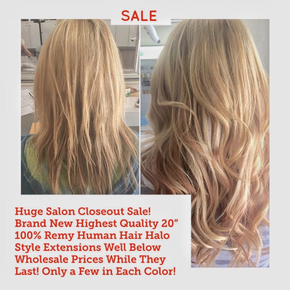 Dark Blonde 100% Quality Hair Halo Extensions